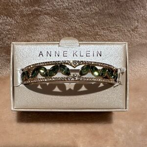 Anne Klein Olive Green Stone Bracelet